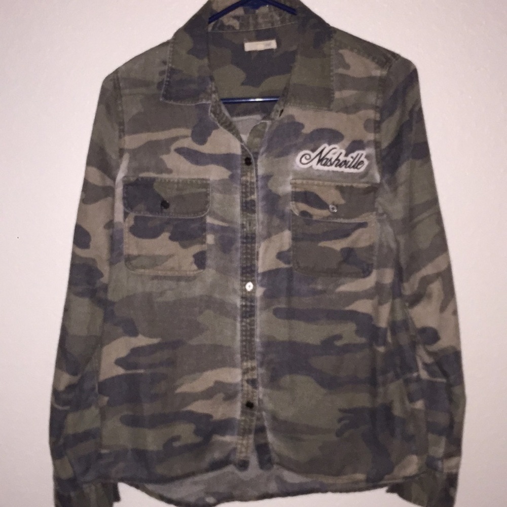 A camo flannel